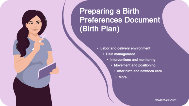 Preparing a Birth Preferences Document (Birth Plan)